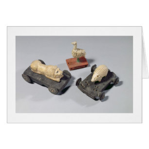 Kinderspeelgoed: een egel, een leeuw en een duif, 