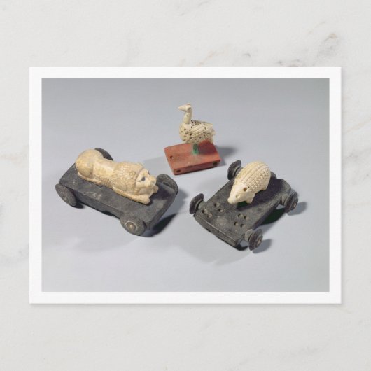 Kinderspeelgoed: egel, leeuw en duif, Su Briefkaart (Voorkant)