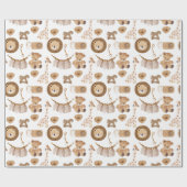  kinderspeelgoed, leeuw, Beer, Rockpaarden Cadeaupapier (Vlak)