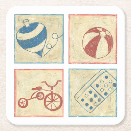 Kinderspeelgoed van Chariklia Zarris Kartonnen Onderzetters (Voorkant)