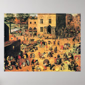 Kinderspelen, beroemd kunstwerk, poster (Voorkant)