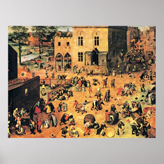 Kinderspelen, beroemd kunstwerk, poster (Voorkant)