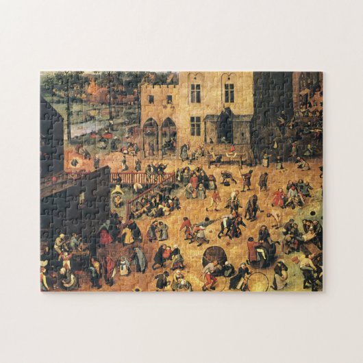 Kinderspelen Bruegel Midieval Legpuzzel (Horizontaal)