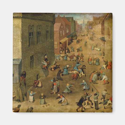 Kinderspelen: detail van rechterbovenhand magneet (Voorkant)