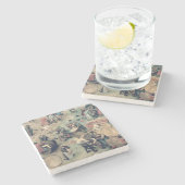 Kinderspelen : detail van rechts onderaan stenen onderzetter (Zijkant)