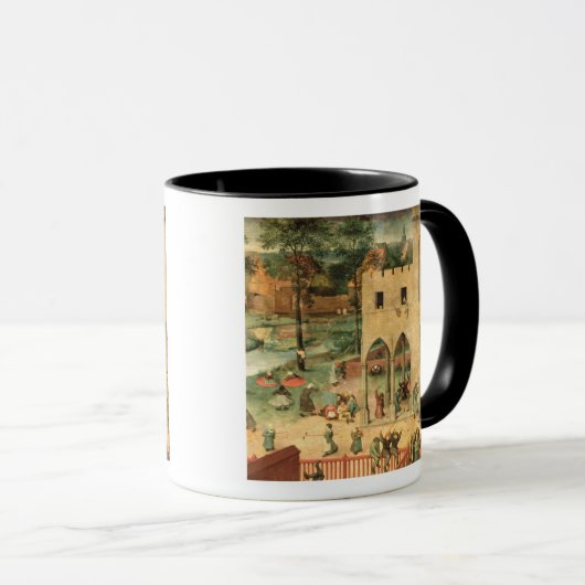 Kinderspelen : details van linksboven mok (Voorkant rechts)