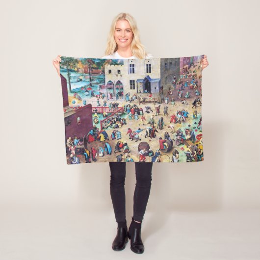Kinderspelen, Pieter Bruegel Fleece Deken (In situ)