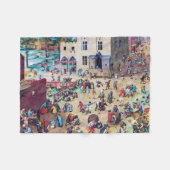 Kinderspelen, Pieter Bruegel Fleece Deken (Voorkant (Horizontaal))
