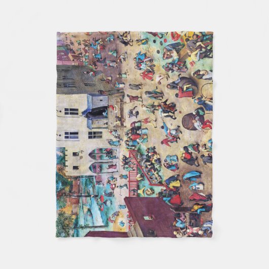 Kinderspelen, Pieter Bruegel Fleece Deken (Voorkant)