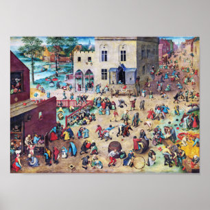 Kinderspelen, Pieter Bruegel Poster