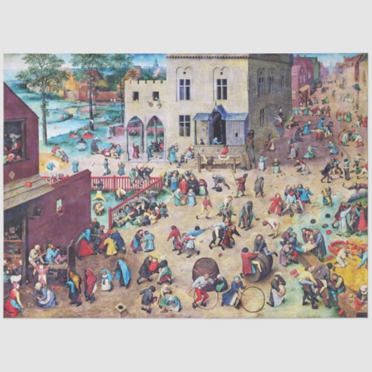 Kinderspelen, Pieter Bruegel Tissuepapier (Voorkant)