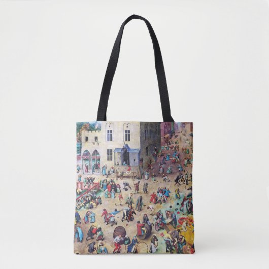 Kinderspelen, Pieter Bruegel Tote Bag (Voorkant)