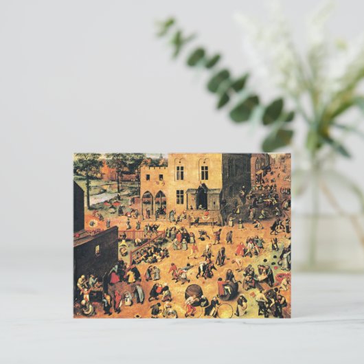 KinderSpelen, schilderkunst, Briefkaart (Staand voorkant)