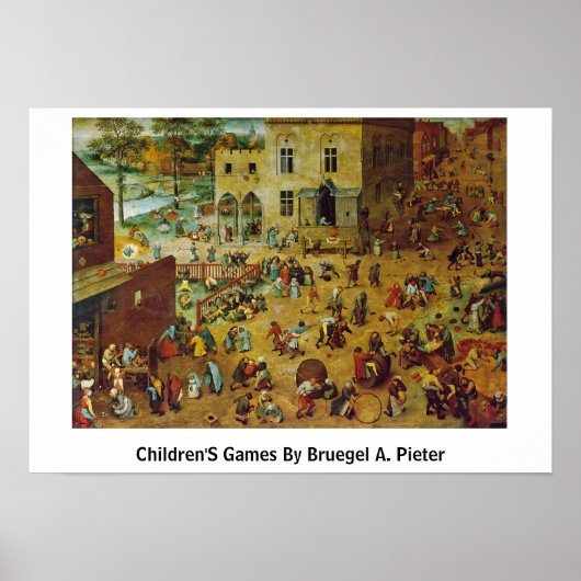 Kinderspelen van Bruegel A. Pieter Poster (Voorkant)
