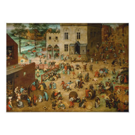 Kinderspelen van Pieter Bruegel de Ouder Foto Afdruk