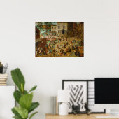 Kinderspelen van Pieter Bruegel de Ouder Poster (Thuiskantoor)