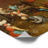 Kinderspelen van Pieter Bruegel de Ouder Poster (Hoek)