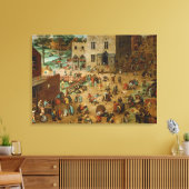 Kinderspelen van Pieter Bruegel de Ouderen Canvas Afdruk (Insitu (Woonkamer))