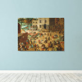 Kinderspelen van Pieter Bruegel de Ouderen Canvas Afdruk (Insitu (Houten vloer))