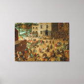 Kinderspelen van Pieter Bruegel de Ouderen Canvas Afdruk (Voorkant)