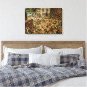 Kinderspelen van Pieter Bruegel de Ouderen Canvas Afdruk (Insitu (Slaapkamer))