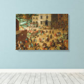Kinderspelen van Pieter Bruegel de Ouderen Canvas Afdruk (Insitu (Houten vloer))