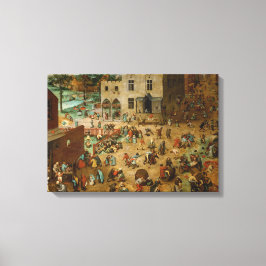 Kinderspelen van Pieter Bruegel de Ouderen Canvas Afdruk