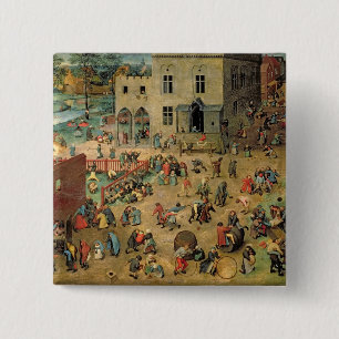 Kinderspellen, 1560 vierkante button 5,1 cm