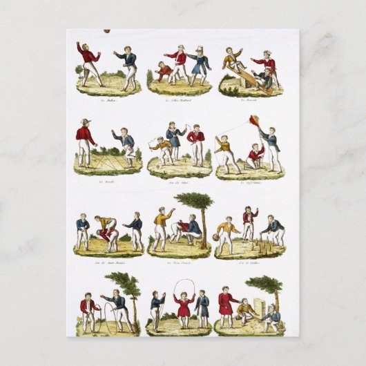 Kinderspellen, 1810 briefkaart (Voorkant)