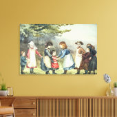 Kinderspellen, c.1880 (m/v c op papier) canvas afdruk (Insitu (Woonkamer))