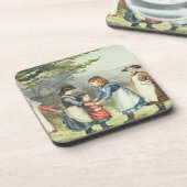 Kinderspellen, c.1880 (m/v c op papier) drankjes onderzetter (Linkerzijde)