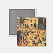 Kinderspellen, kunstschilderkunst, magneet (Voorkant / Achterkant)