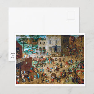 Kinderspellen   Pieter Bruegel de Ouder   Briefkaart