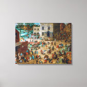 Kinderspellen | Pieter Bruegel de Ouder | Canvas Afdruk (Voorkant)