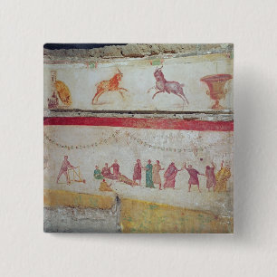 Kinderspellen Vierkante Button 5,1 Cm