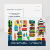 Kinderspeltherapie Kinder speelgoedmarketing Briefkaart (Voorkant / Achterkant)