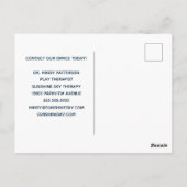 Kinderspeltherapie Kinder speelgoedmarketing Briefkaart (Achterkant)