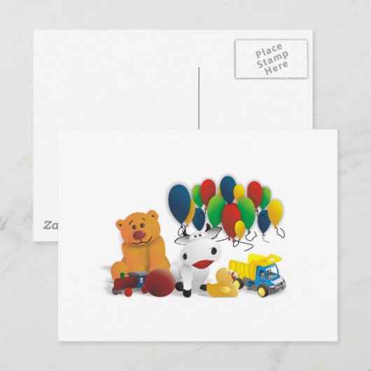 Kinderspielzeug Briefkaart (Voorkant / Achterkant)
