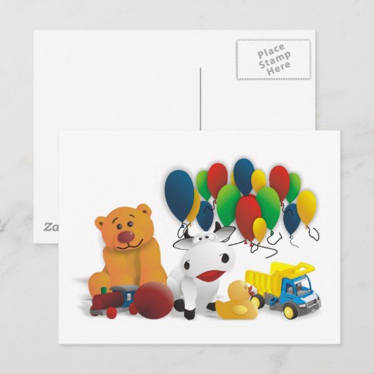 Kinderspielzeug Briefkaart (Voorkant / Achterkant)