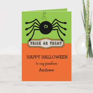 Kinderspin Happy Halloween Kleinzoon Kaart
