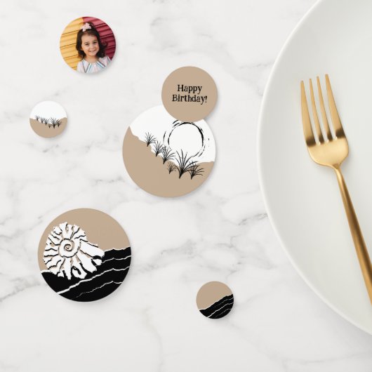 Kinderstrand verjaardagsfeest tafel  confetti (Groep)