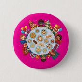 Kindersuperheldenkostuumfeest Ronde Button 5,7 Cm (Voorkant)
