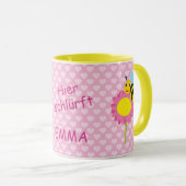 Kindertasse Biene - Hier schlürft |  Mok (Voorkant rechts)