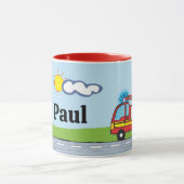 Kindertasse - Feuerwehr | personalisierbare Mok (Midden)