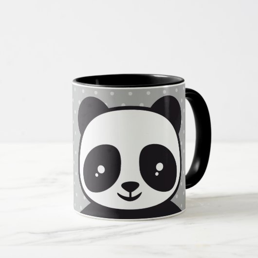 Kindertasse Pandabär - grau |  Mok (Voorkant rechts)