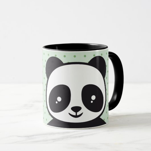 Kindertasse Pandabär - grün |  Mok (Voorkant rechts)