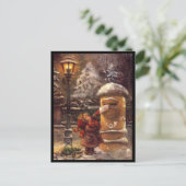 Kindertekening die de letter noël posteert briefkaart (Staand voorkant)