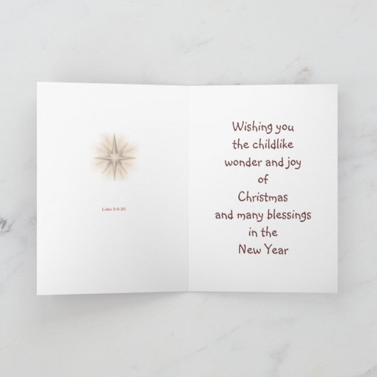 Kindertekening Kerstboom - Wenskaart Feestdagen Kaart (Binnen)