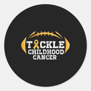 Kindertijd Aanpakken Football Kinderkanker Awarene Ronde Sticker