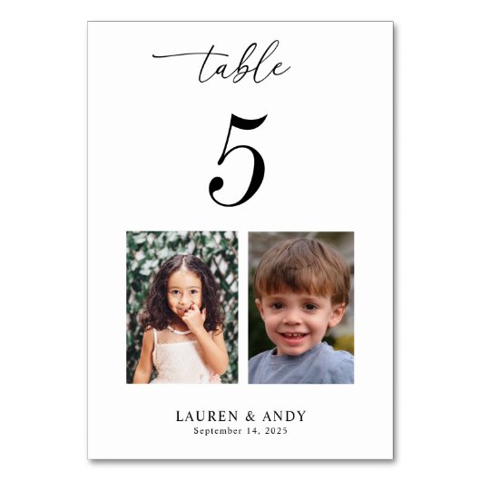 Kindertijd Afbeeldingen Foto's Tafel Nummer 5 Huwe Kaart (Voorkant)